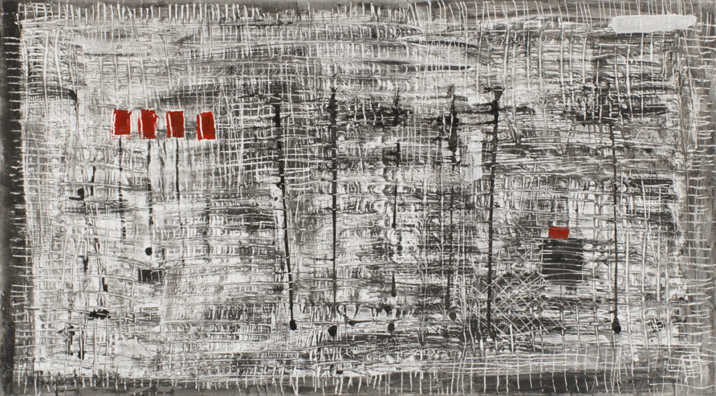 bez tytułu - Witold podgórski - abstrakcja, czarno - szara