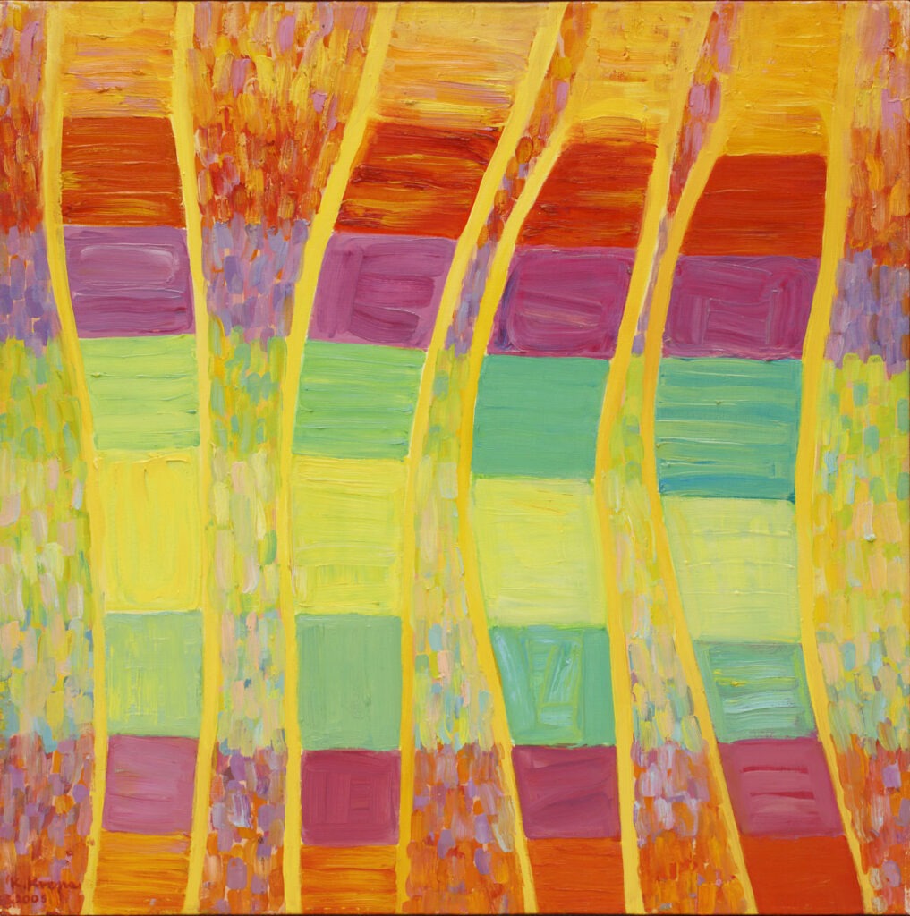 Przenikanie - Krystyna krępa - abstrakcja w żywych kolorach
