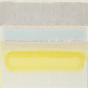 reflection - jonasz koperkiewicz- abstrakcja, delikatne, jasne kolory, dominuje żółty, błękitny