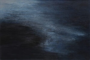 morze 1 - Karolina jarosławska - pejzaż, abstrakcja, ciemny, granatowy, niebieski