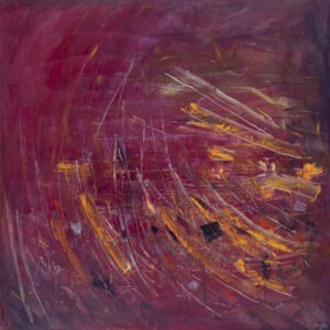 burzliwy nastrój - Kamila krętuś - abstrakcja, dominuje czerwony