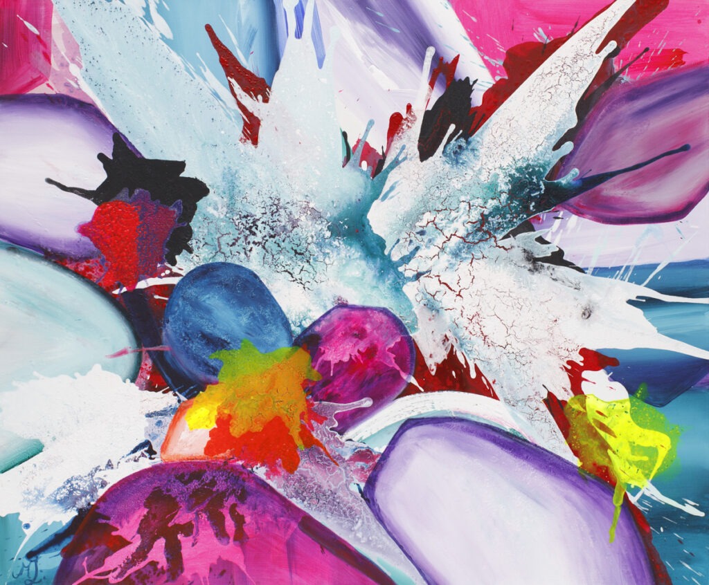 szeptanki etery - Michał jamioł - abstrakcja, żywe, jaskrawe kolory