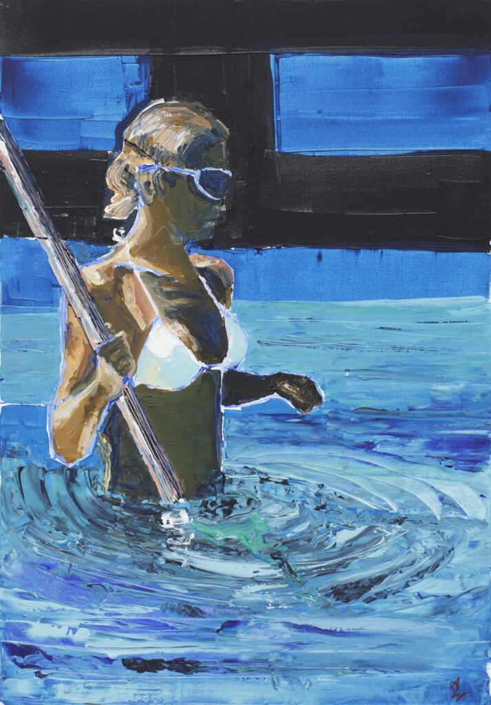 pływacza - Agnieszka słońska-więcek - kobieta stojąca po pas w basenie