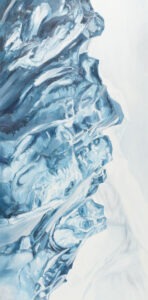 iceberg 4 - wie bogusławski - abstrakcja, błękitno biały