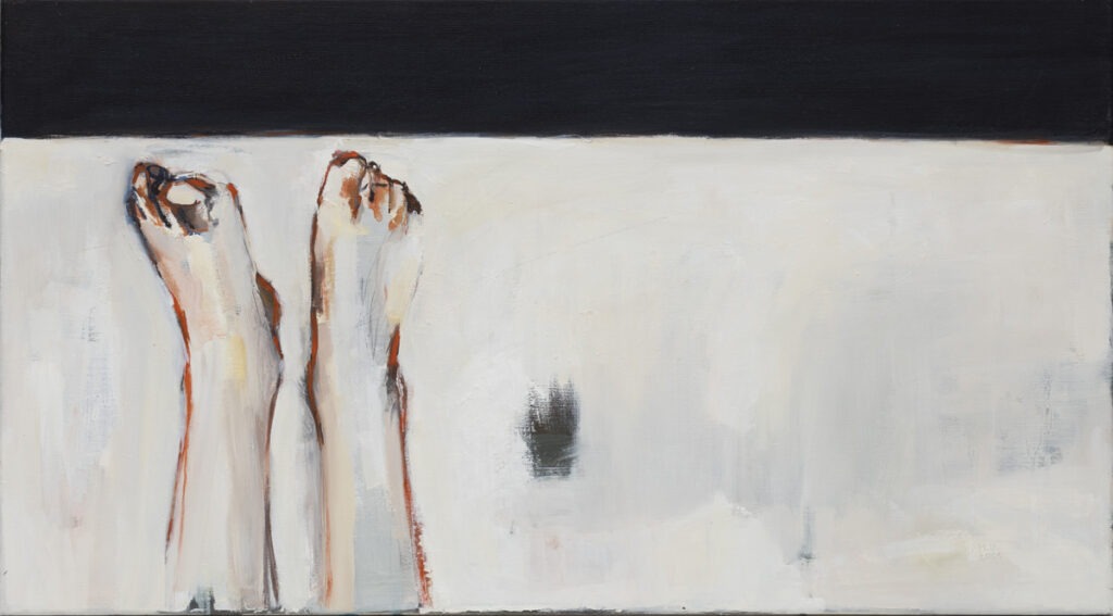 Michalina Garus- Wspomnienie, 2021 - czarno-biały obraz z nogami