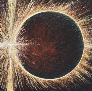 Magdalena Barczyk-Kurus - Eclipse z cyklu Intymność światła, 2021 - świetlista abstrakcja zaćmienie