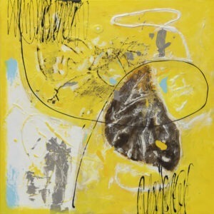 Marta Tymińska - Early Bird, 2021 - żółta, ekspresyjna abstrakcja