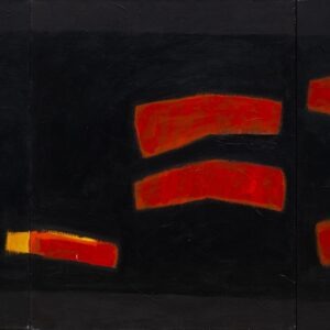 Jacek Mirczak - abstrakcja, czarny czerwony, tryptyk