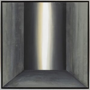 Ewa Zawadzka - Na krawędzi światła 031, 2021 - abstrakcja ze słupem światła