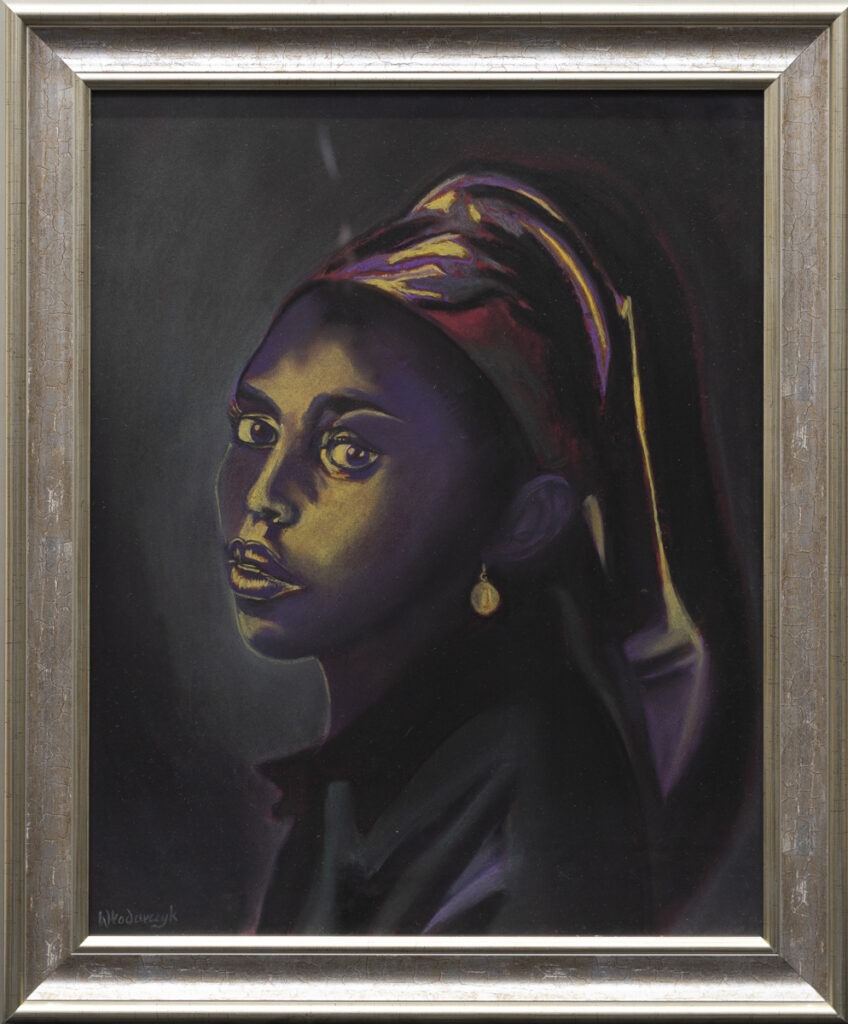 Tomasz Włodarczyk, Portret dziewczyny z perłą VI, 2021, portret, Johannes Vermeer