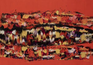 Marta Dunal - Koralowa struktura, 2021 - abstrakcja w czerwieni