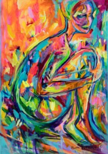 Marta Forc, obraz, sztuka młoda, kobieta, akt, abstrakcja, kolor