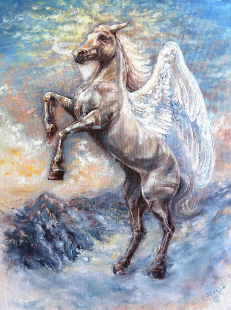 Nadiia Sitnikova Każdy ma skrzydła obraz z koniem pegaz
