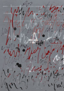 Michał Paryżski, Bez tytułu, 2002, papier, akryl, praca na papierze, sztuka współczesna, abstrakcja