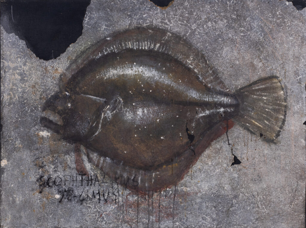 Tadeusz Sobkowiak, Ryba, obraz z rybą w szarościach