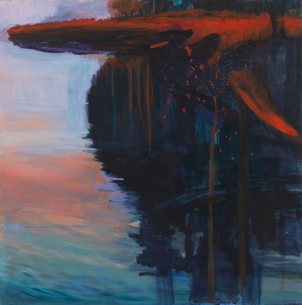 Magdalena Bezat - My landscape, 2021 - czerwono-czarny pejzaż