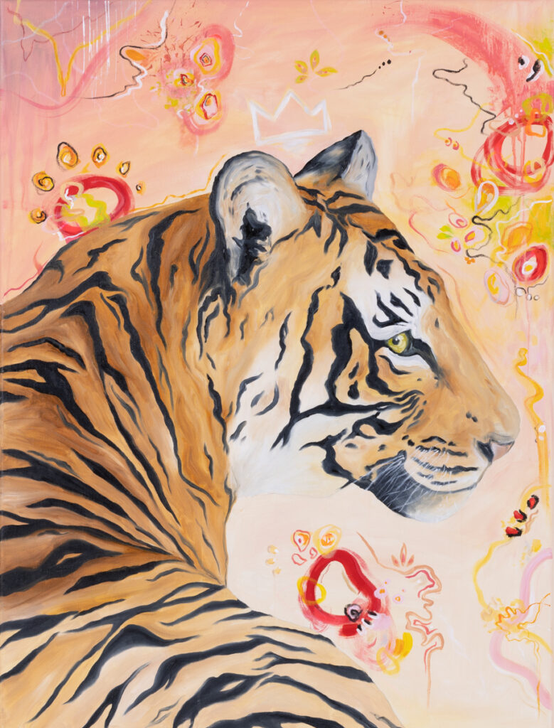Katarzyna Kot - Rok Tygrysa, 2022 - dekoracyjny obraz z tygrysem