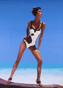 Barbara Gębczak-Janas Bez tytułu 2005 obraz sztuka współczesna kobieta na plaży