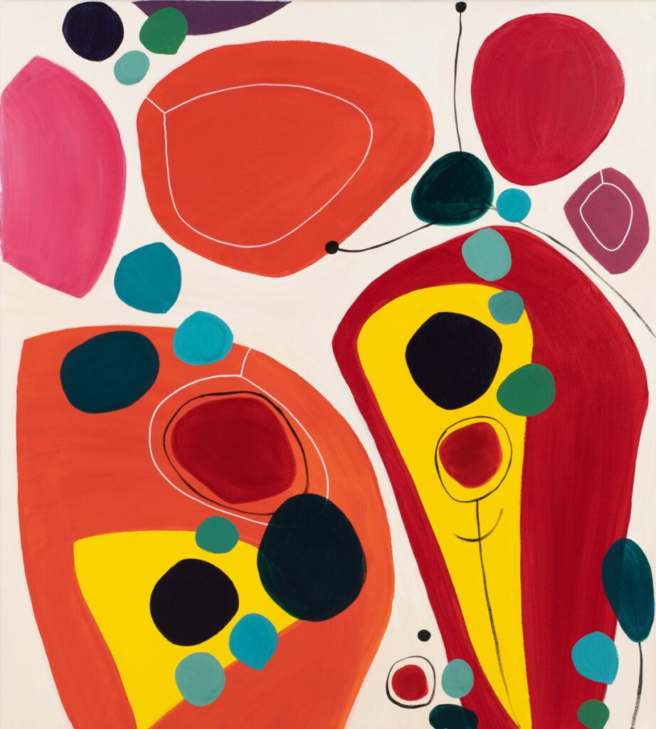Natalia Kozarzewska, Abstrakcyjny, 2022 - kolorowa abstrakcja z kształtami