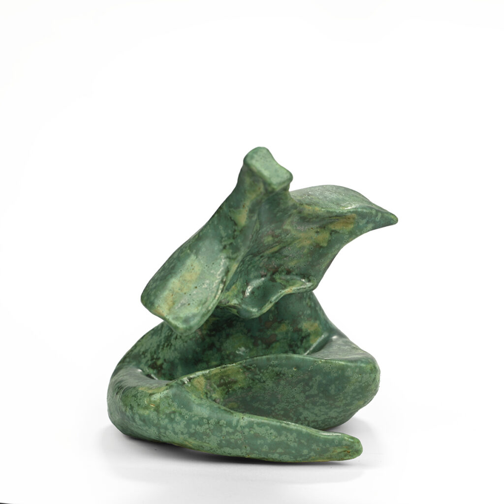 Anna Milczanowska Akt, 2021 rzeźba z gliny, ceramika ozdobna, zielony akt