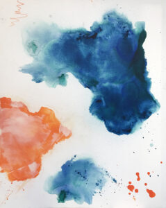Justyna Mazur - Simple Joys, 2022 - kolorowa abstrakcja na białym tle