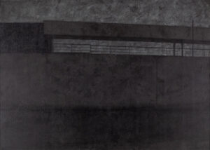 Joanna Pałys - Nokturn IV, 2008 - ciemny obraz z architekturą