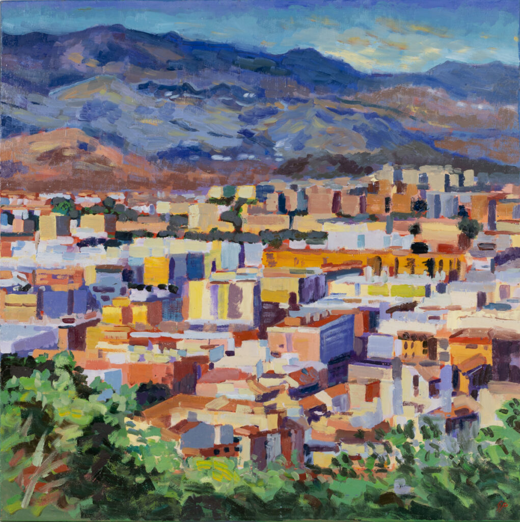 Gabriela Paluch, Okolica Malagi, 2022 - widok na miasteczko i góry