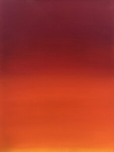 Dagmara Dziewiątkowska, Twilight meditation No 03, 2022 - czerwona abstrakcja z gradientem