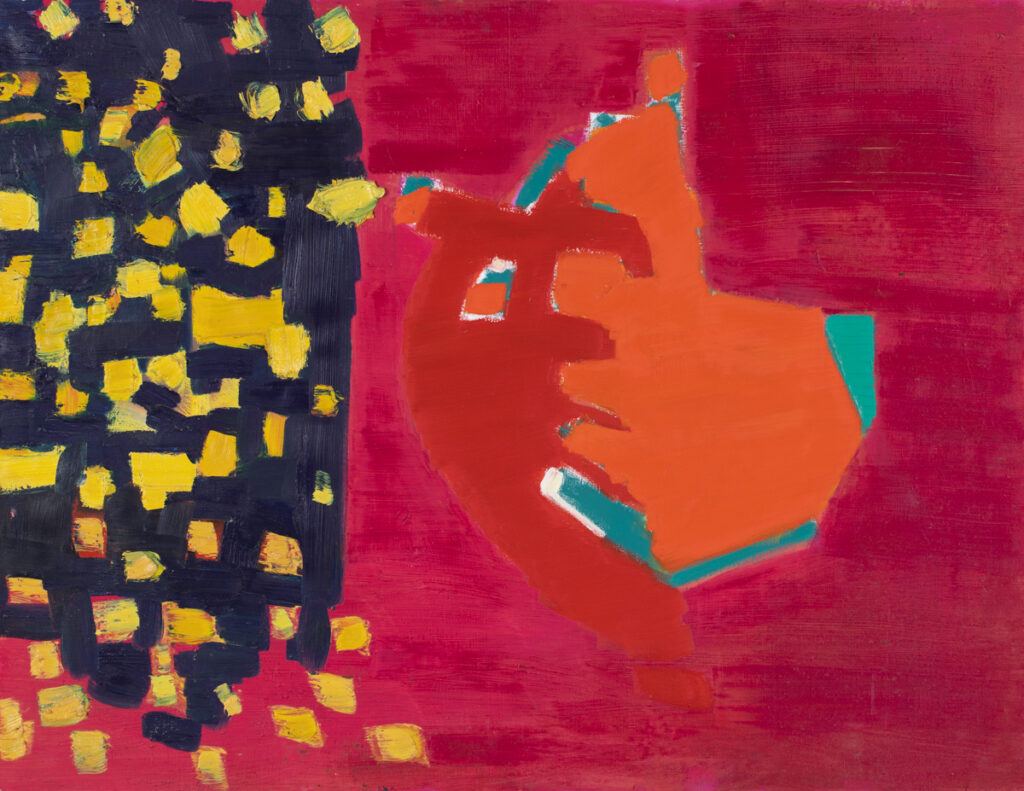 Ewa Czuchaj z cyklu Antypersona, 2007 abstrakcja nieoczywista czerwona duży format ciekawy obraz abstrakcyjny mocny