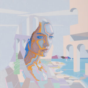 Oleh Lavrii Travel experience, 2022 portret kobieta pastelowe kolory pastel delikatny dziewczyna