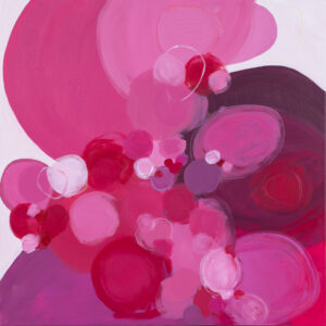 Natalia Kozarzewska Malinowy, 2022 abstrakcja różowa biała fioletowa kształty