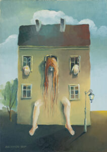 Grzegorz Ziółkowski Dom, 2007 surrealizm kobieta-dom nawiedzony dom budynek