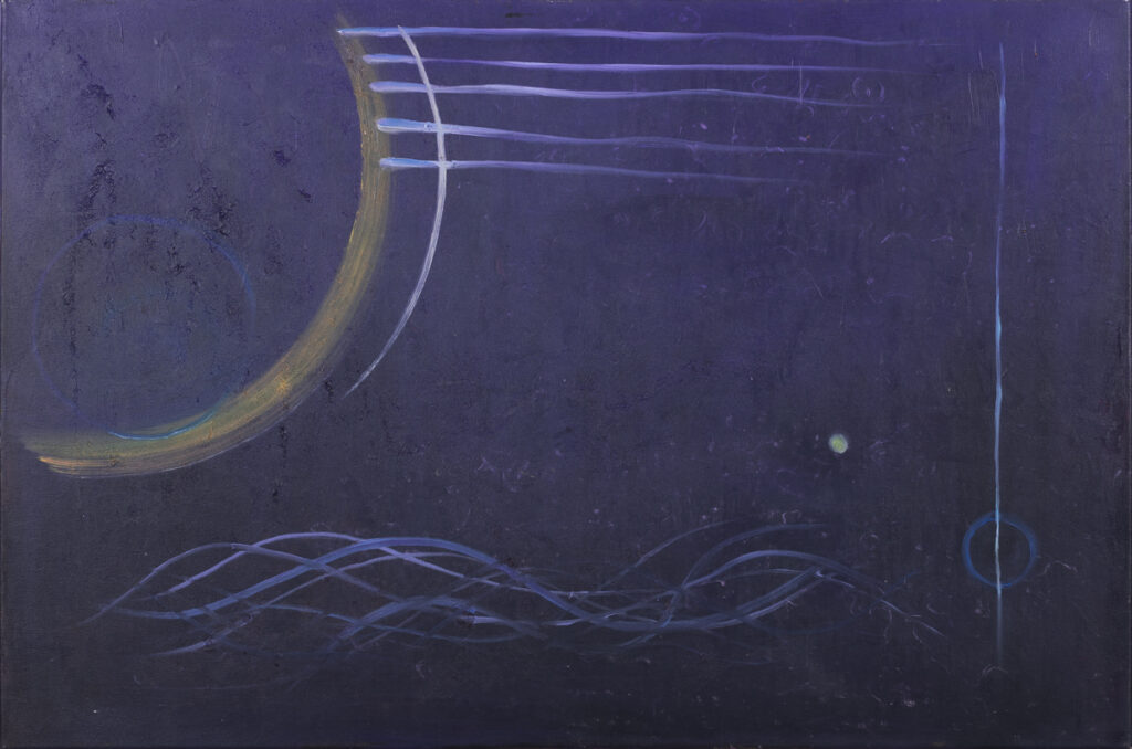 Stefan Buczek Noc na morze, 2020 – fioletowa abstrakcja, minimalizm, duży format