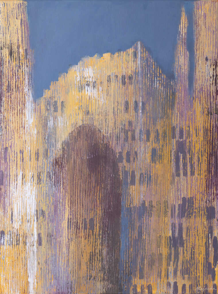 Agata Rościecha Z cyklu Fasady 1, 2023 architektura w malarstwie budynek okna miasto weduta