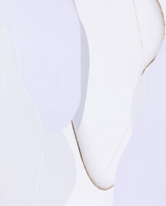 Julia Dunko, Beadeir, 2023 - minimalistyczny obraz, abstrakcja w pastelowych kolorach
