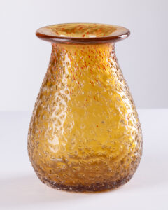 Miodowy wazon, 2. poł. XX w. - szkło barwione, ręcznie formowane, vintage
