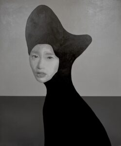 Michał Rejner MR-93-S1, 2022 minimalistyczny portret kobiety azjatki czarno biały obraz
