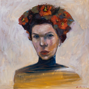 Anzhela Tistyk Moja dusza, 2023 portret ludowy klasyczny kobiecy dziewczyna w wianku