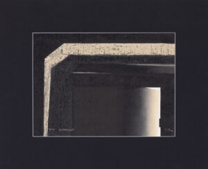 Ewa Zawadzka, Black landscape 1, 1999, grafika, abstrakcja, architektura, druk
